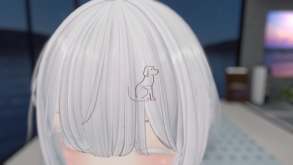 【無料】withAnimals【ヘアピン】【VRChat想定】【全4種4色】