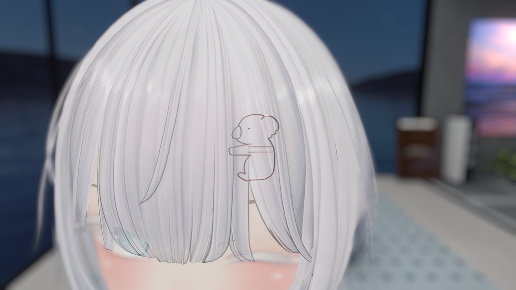 【無料】withAnimals【ヘアピン】【VRChat想定】【全4種4色】