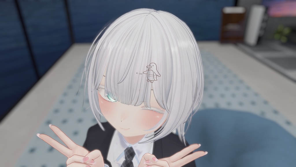 【無料】withAnimals【ヘアピン】【VRChat想定】【全4種4色】