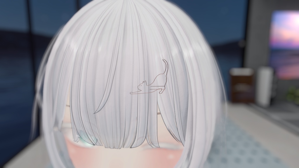【無料】withAnimals【ヘアピン】【VRChat想定】【全4種4色】