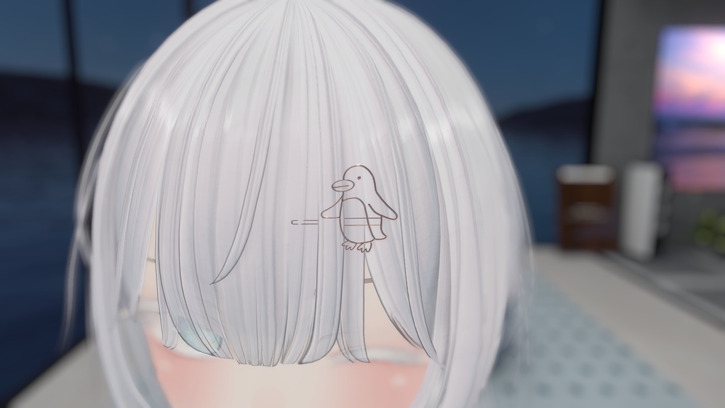 【無料】withAnimals【ヘアピン】【VRChat想定】【全4種4色】