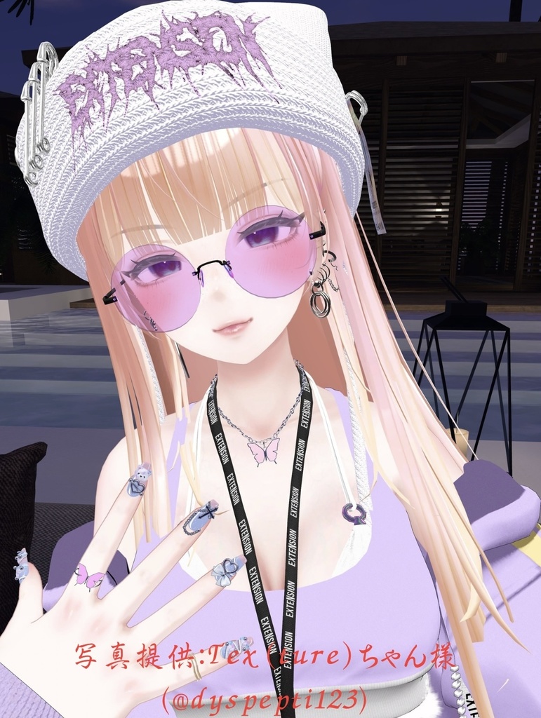 【全3種アクセサリー】-彩蝶-saicho【VRChat想定】【全4色】