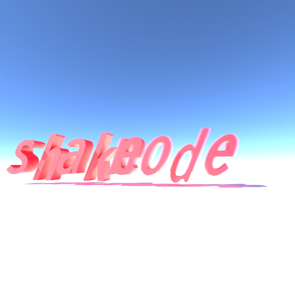 blender「Shake node」3D空間で扱える文字に関するgeometry nodeその1