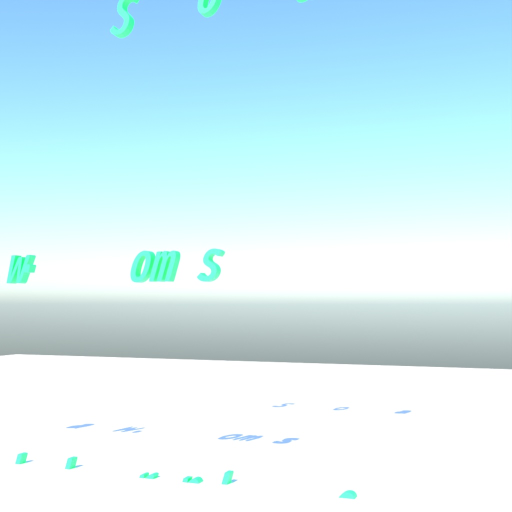 blender「Shadow random set node」3D空間で扱える文字に関するgeometry nodeその3