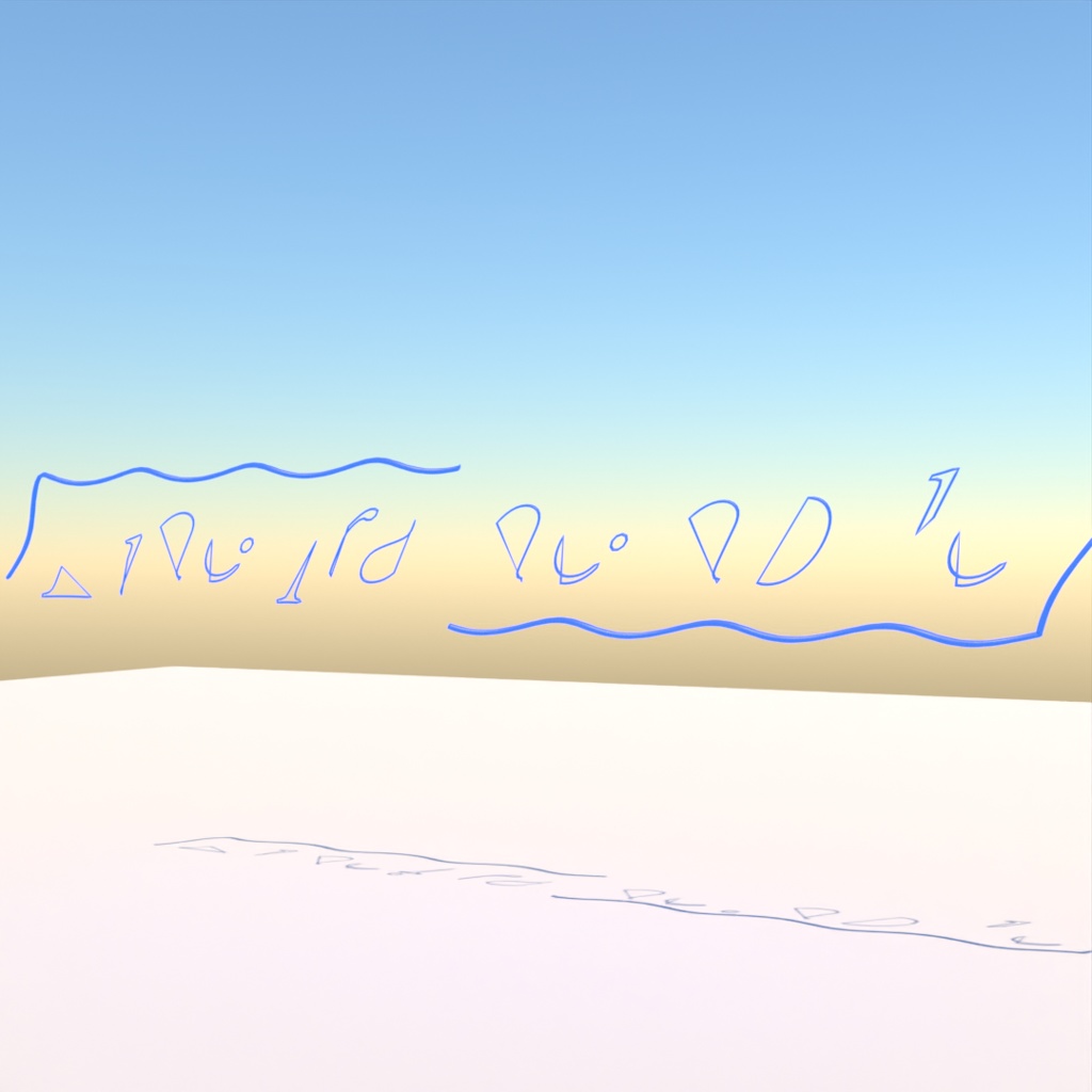 blender「Line frame node」3D空間で扱える文字に関するgeometry nodeその4