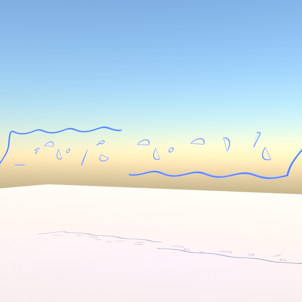 blender「Line frame node」3D空間で扱える文字に関するgeometry nodeその4