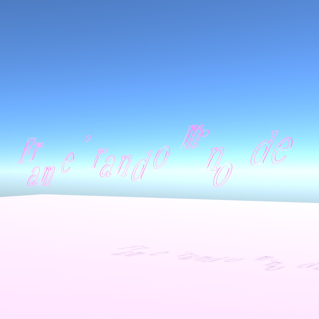 blender「Frame random node」3D空間で扱える文字に関するgeometry nodeその5