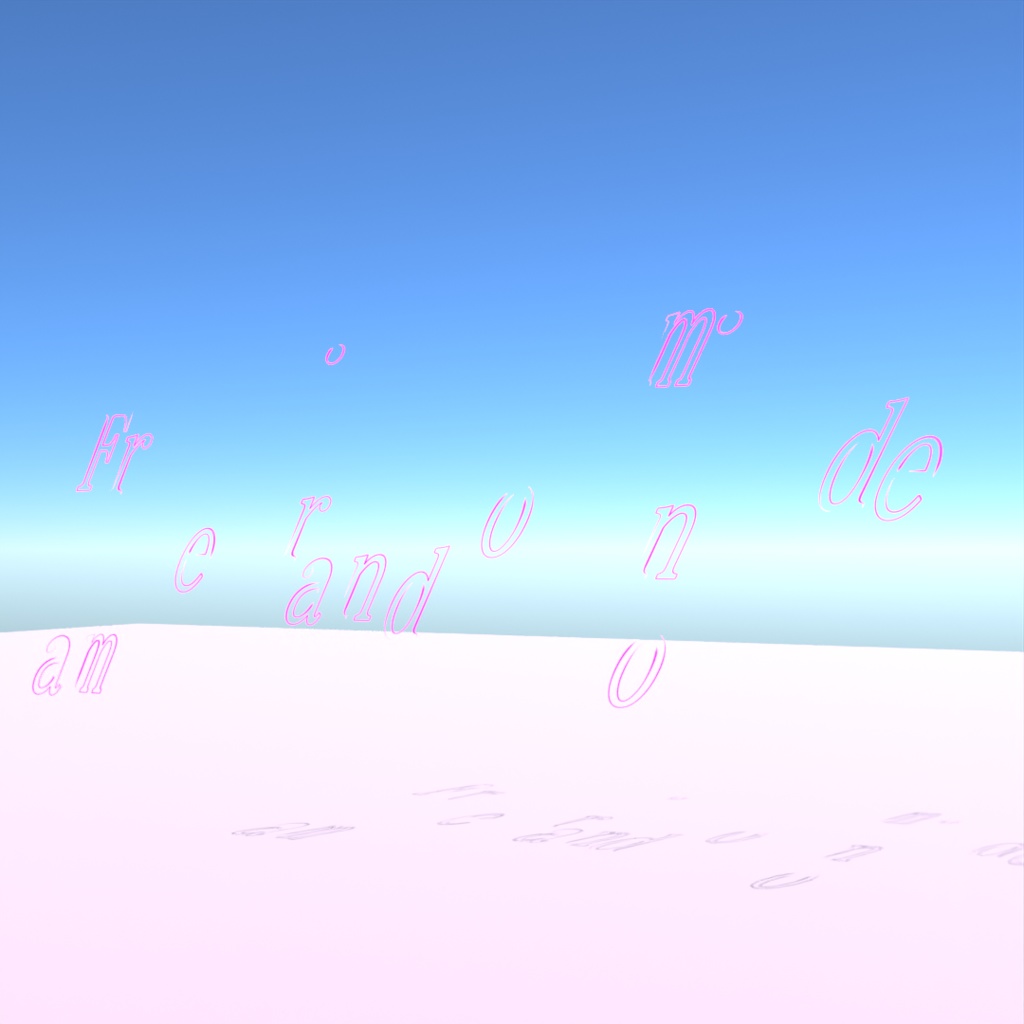 blender「Frame random node」3D空間で扱える文字に関するgeometry nodeその5