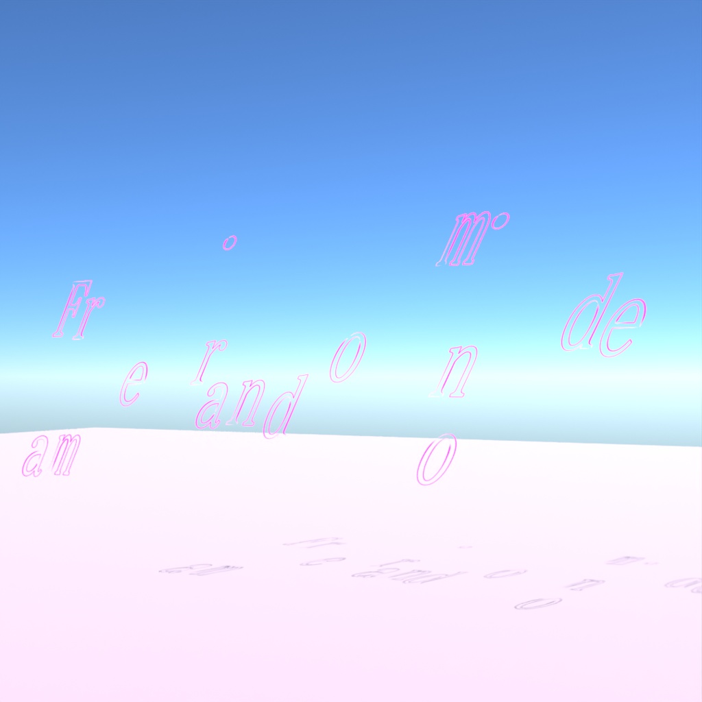 blender「Frame random node」3D空間で扱える文字に関するgeometry nodeその5