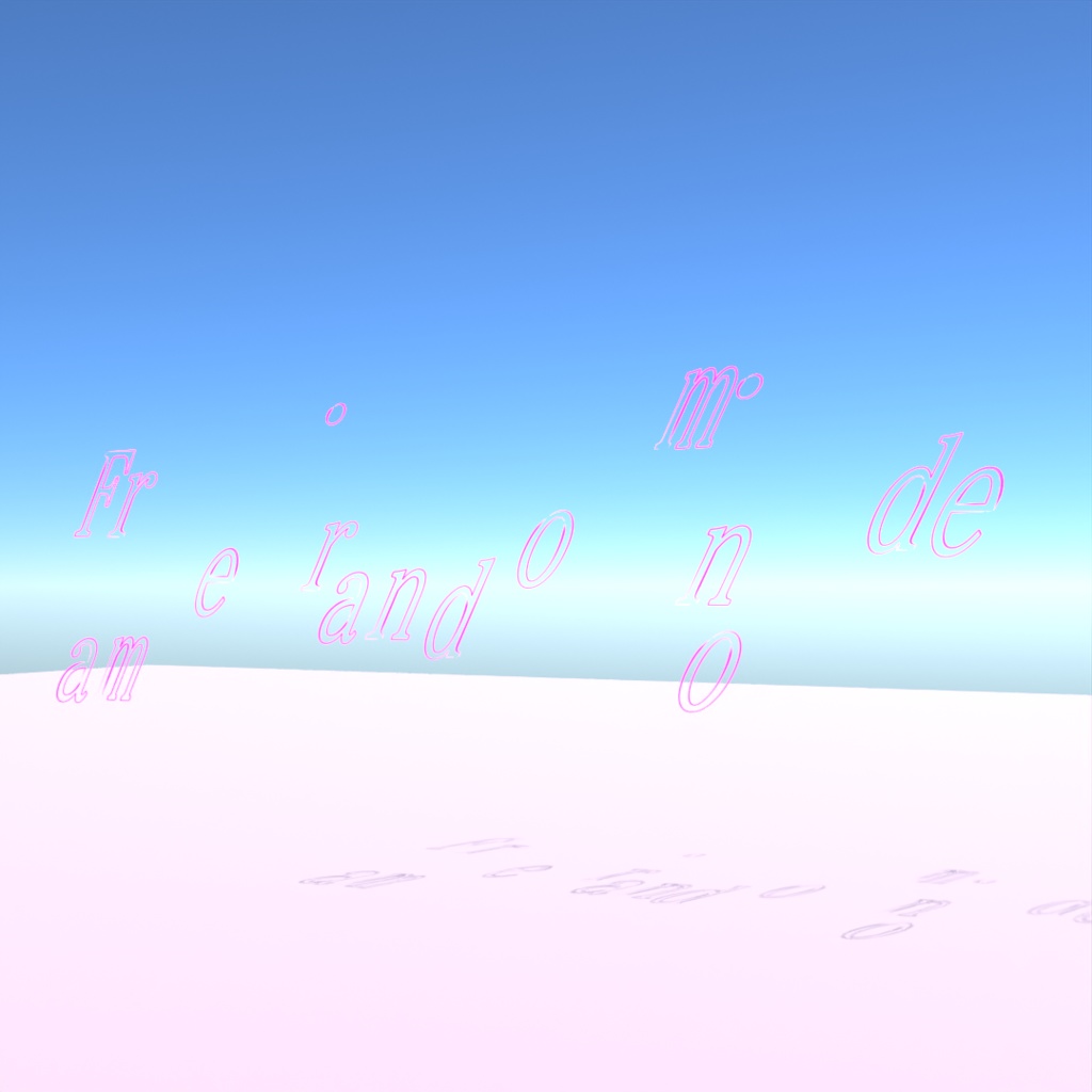 blender「Frame random node」3D空間で扱える文字に関するgeometry nodeその5