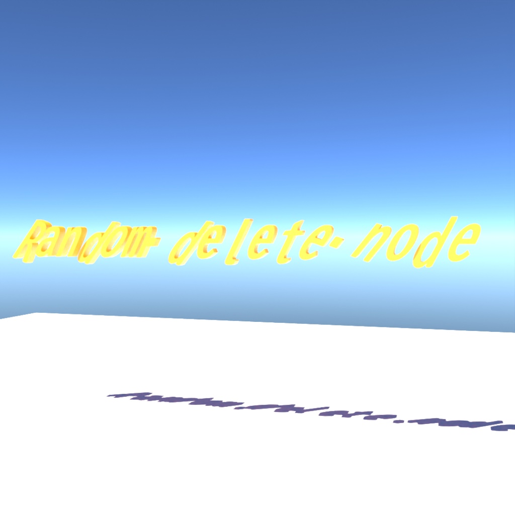 blender「Random.delete.node」3D空間で扱える文字に関するgeometry nodeその6