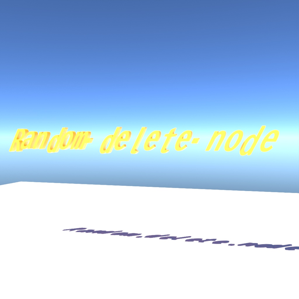 blender「Random.delete.node」3D空間で扱える文字に関するgeometry nodeその6