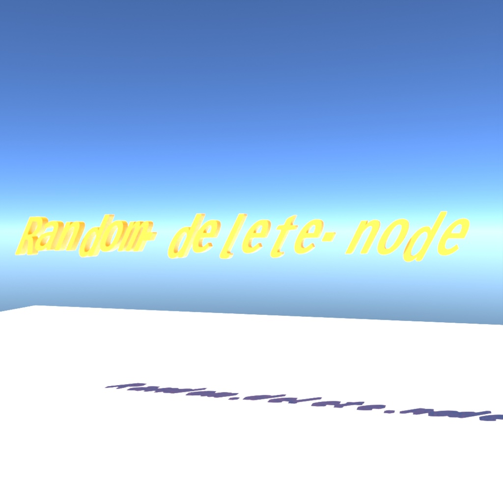 blender「Random.delete.node」3D空間で扱える文字に関するgeometry nodeその6