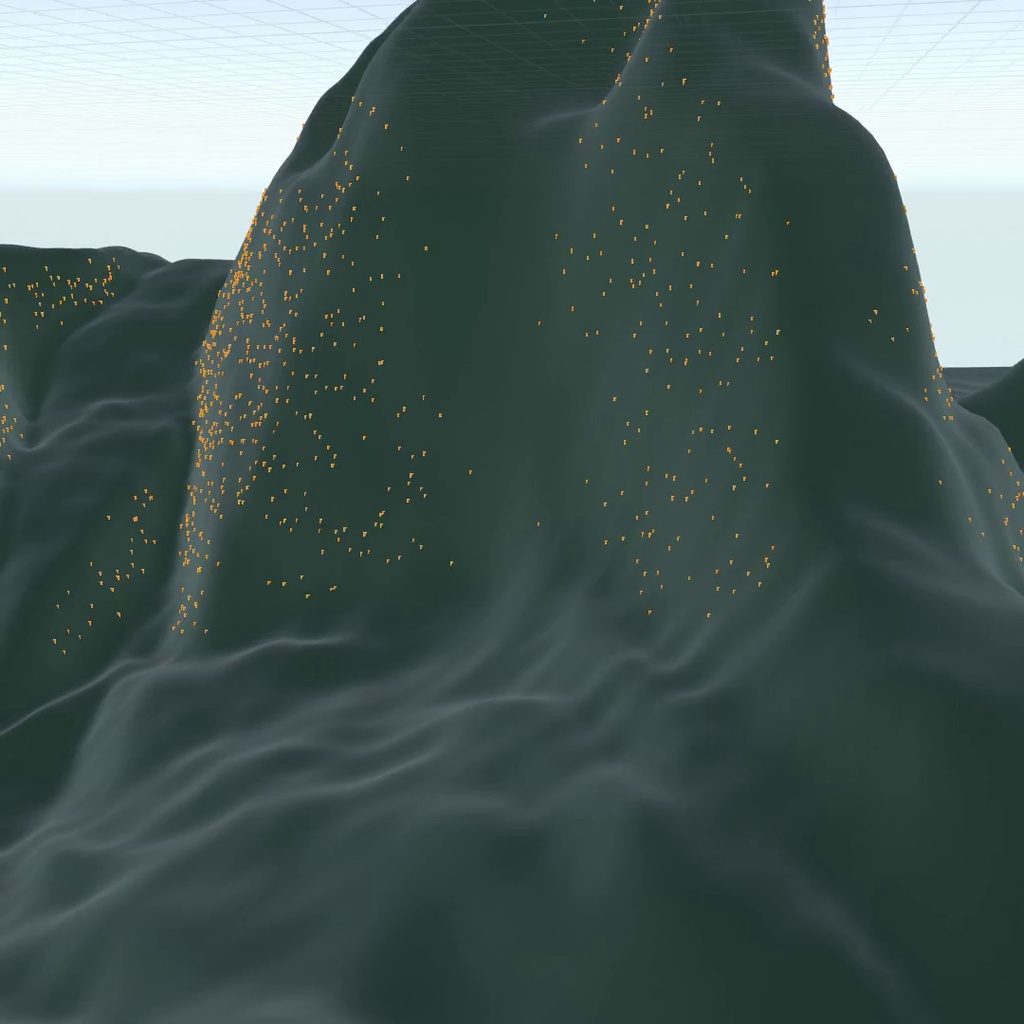 【無料配布/free】blender LOD&カメラカリング地面配置バージョン