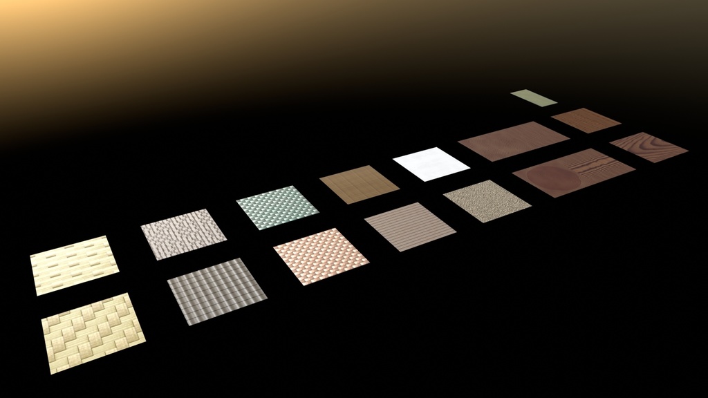 【無料配布/free】🔴JapaneseTexture/日本テクスチャ(瓦・畳・網代・簾・土壁・和紙・木目・葺き系統など)