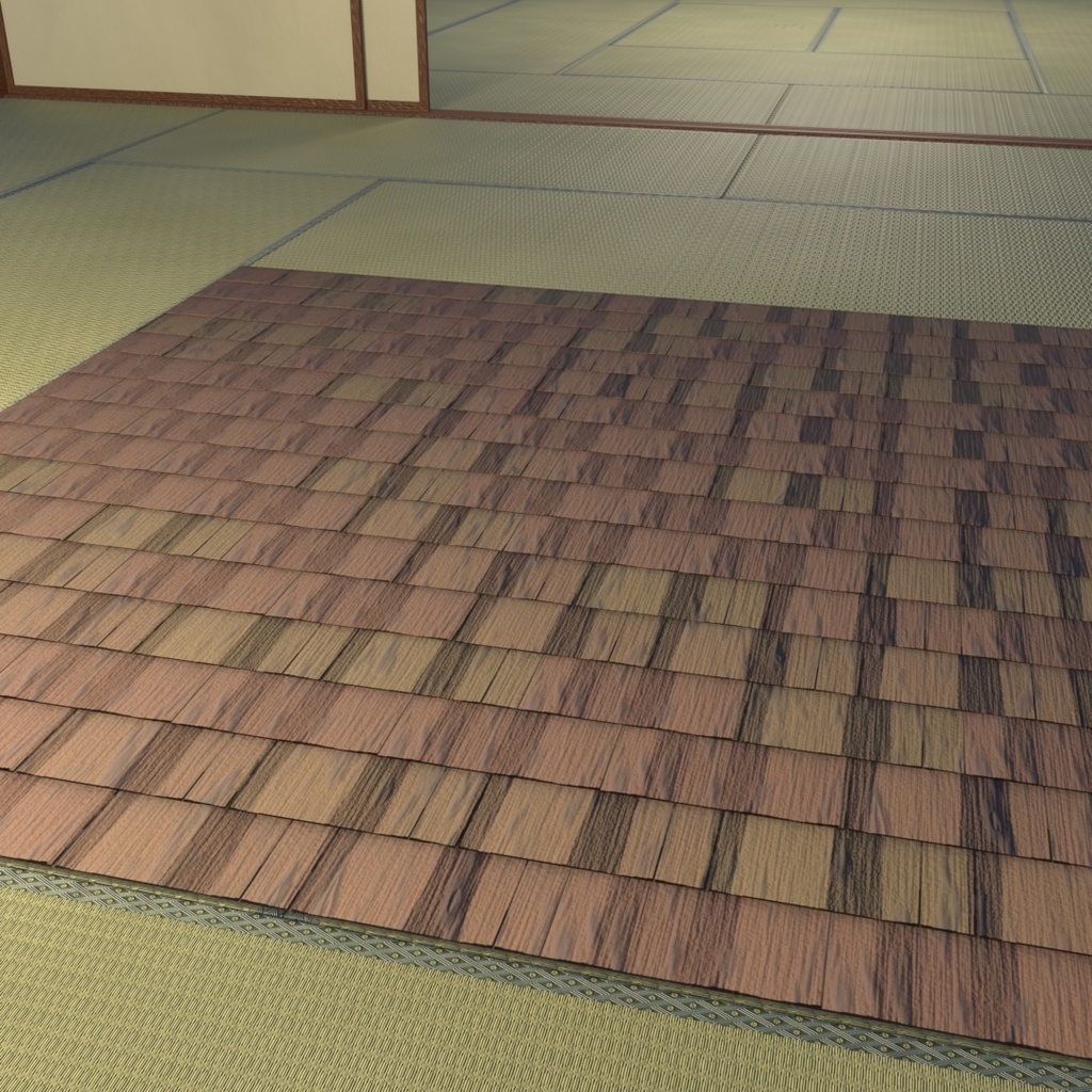 【無料配布/free】🔴JapaneseTexture/日本テクスチャ(瓦・畳・網代・簾・土壁・和紙・木目・葺き系統など)