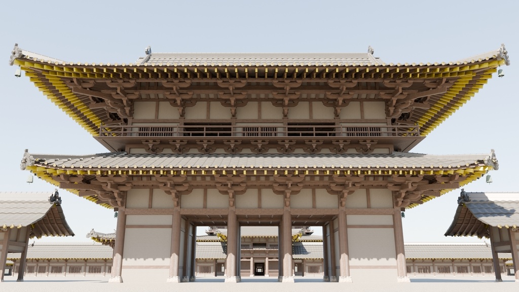 日本の寺「南大門」3D JapaneseTemple/BigGate24.12