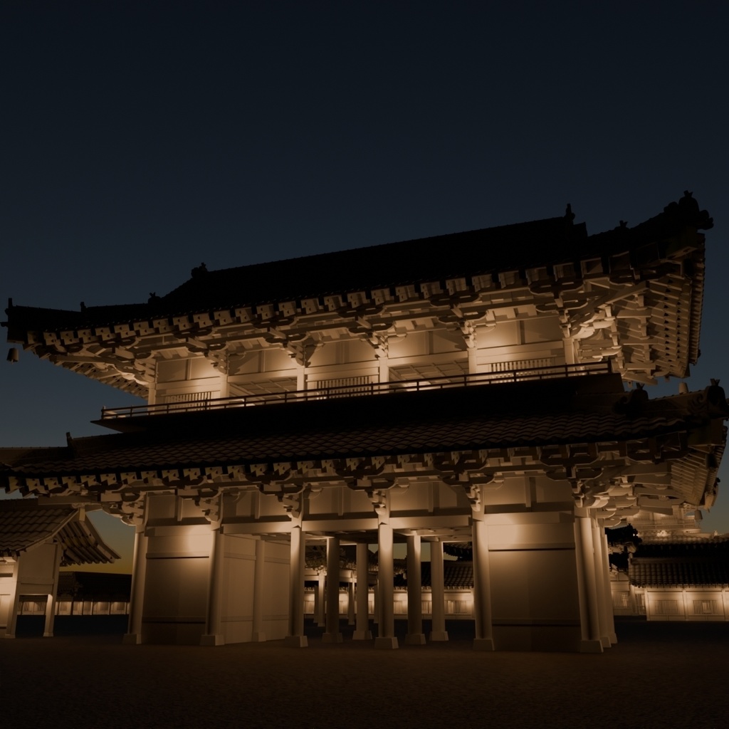 日本の寺「南大門」3D JapaneseTemple/BigGate24.12