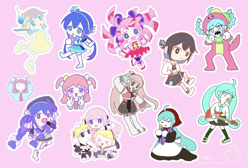 ボカロステッカー Vocaloid Stickers VOCALOID贴纸