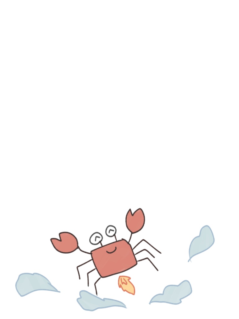 【APNG】飛ぶカニ