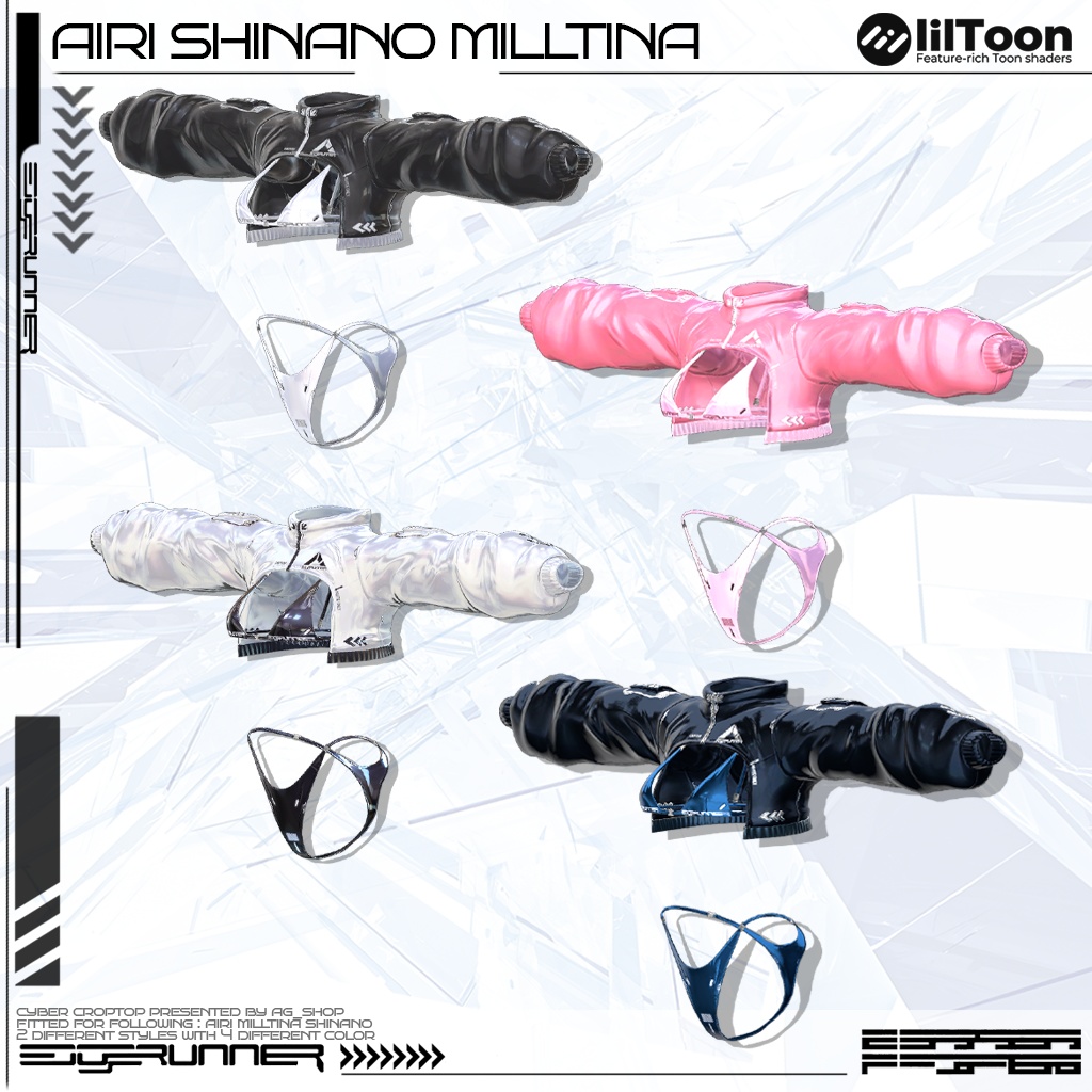 💖✨ CyberCropTop 3体アバター対応 💖✨