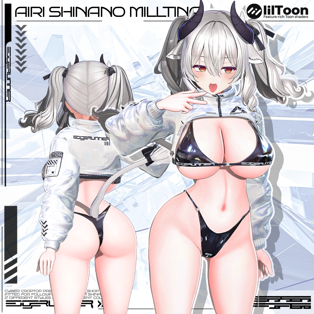 💖✨ CyberCropTop 3体アバター対応 💖✨