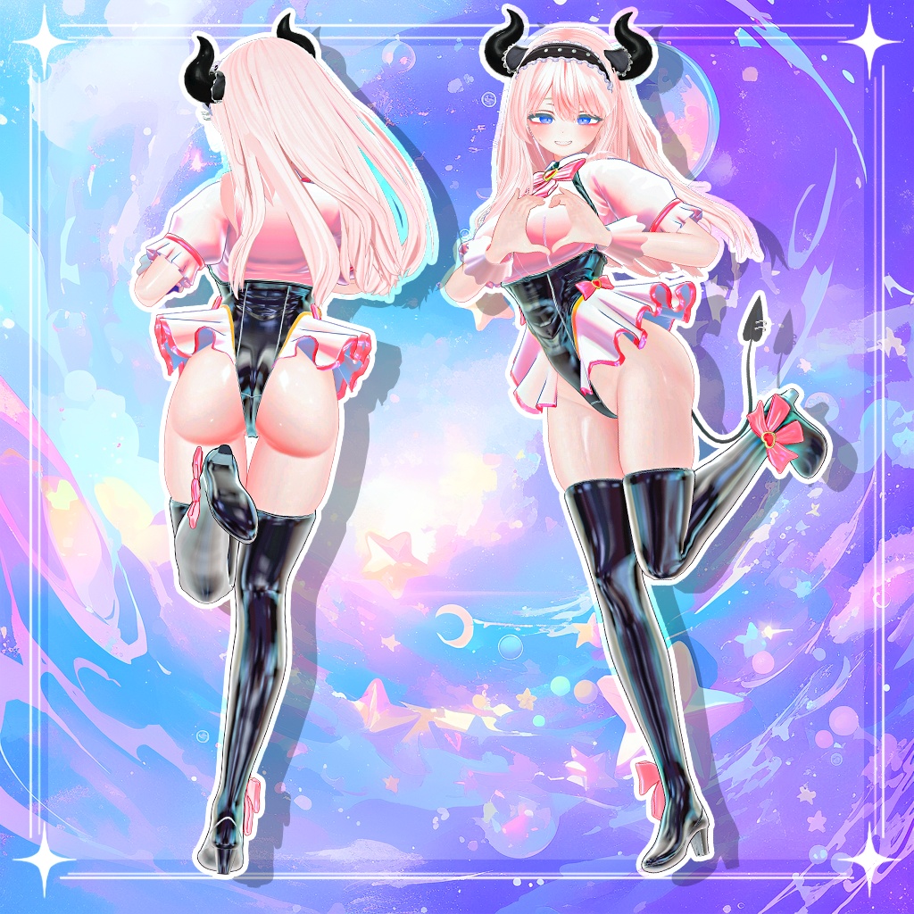 💖Latex Magical girl💖 3体アバター対応