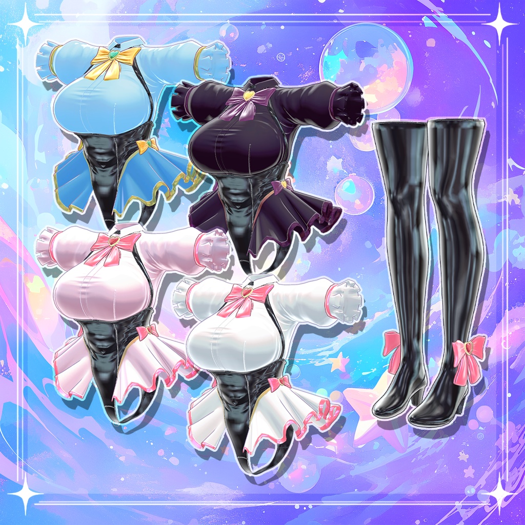 💖Latex Magical girl💖 3体アバター対応