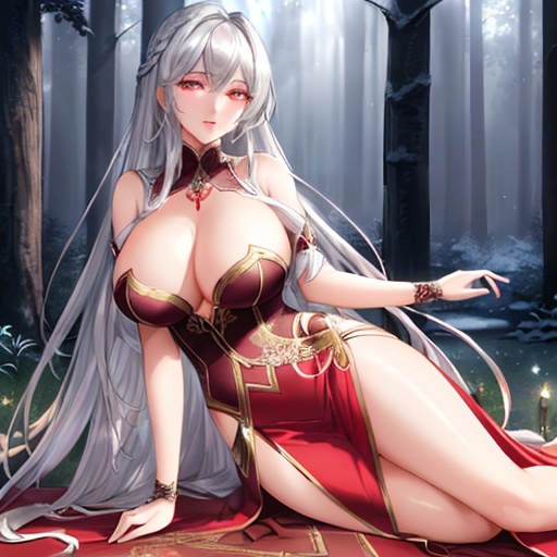 銀髪の女性