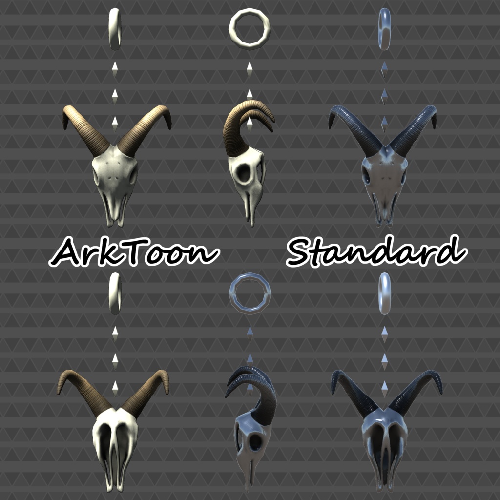 山羊頭蓋のイヤリング