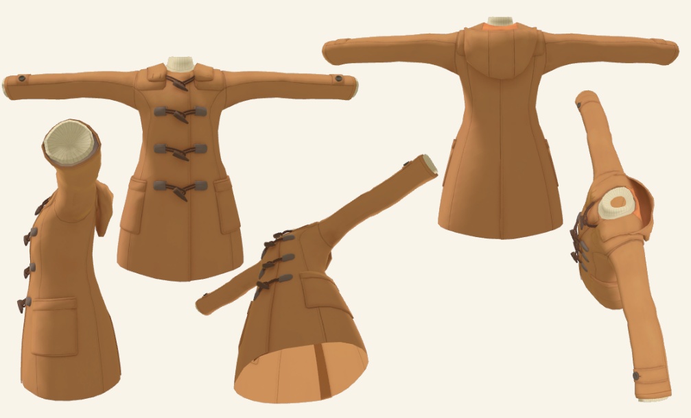 【VRC想定衣装】ダッフルコート