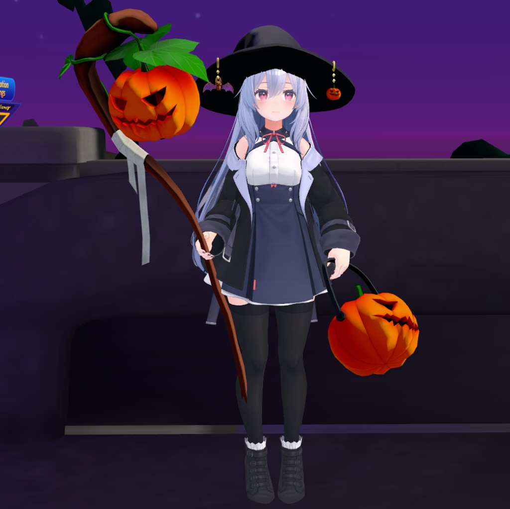 魔女っ娘セット(帽子・杖・バッグ・イヤリング等)