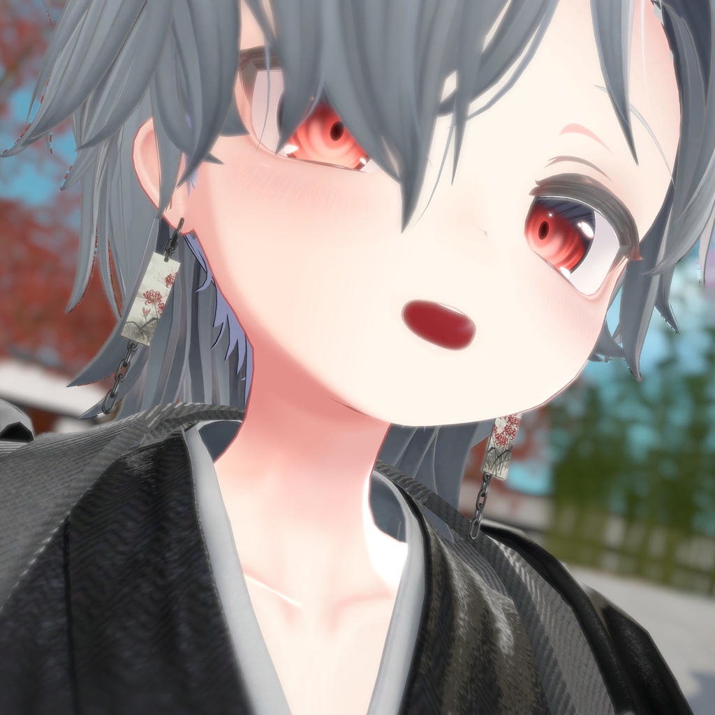 鎖ピアス(彼岸花)- ChainEarrings