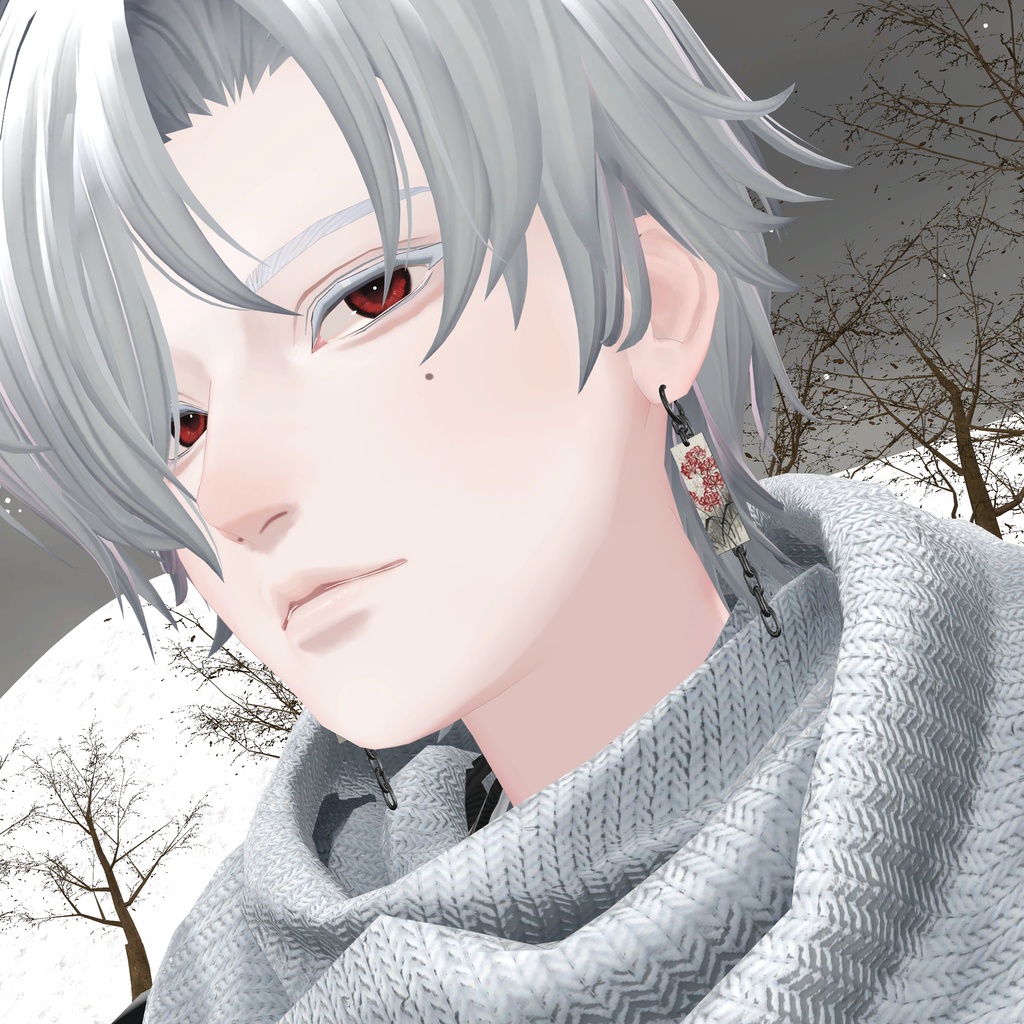 鎖ピアス(彼岸花)- ChainEarrings