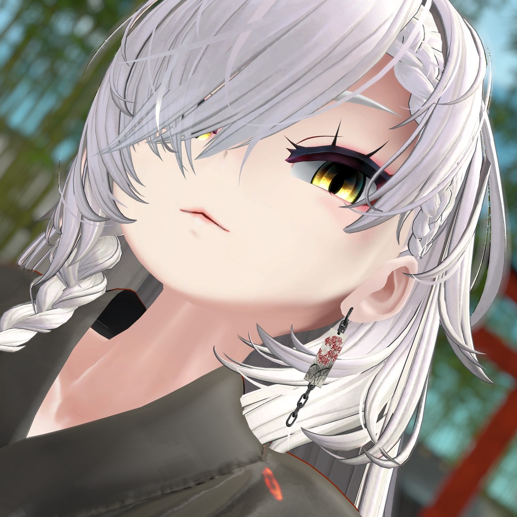 鎖ピアス(彼岸花)- ChainEarrings