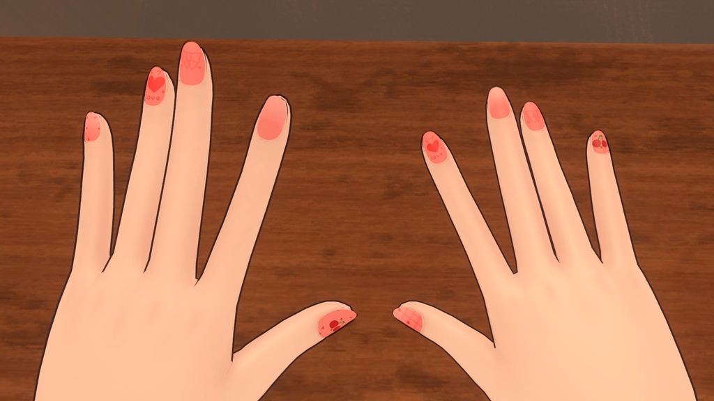【VRChat 】-舞夜用-まやネイルとメイク maya nail and makeup