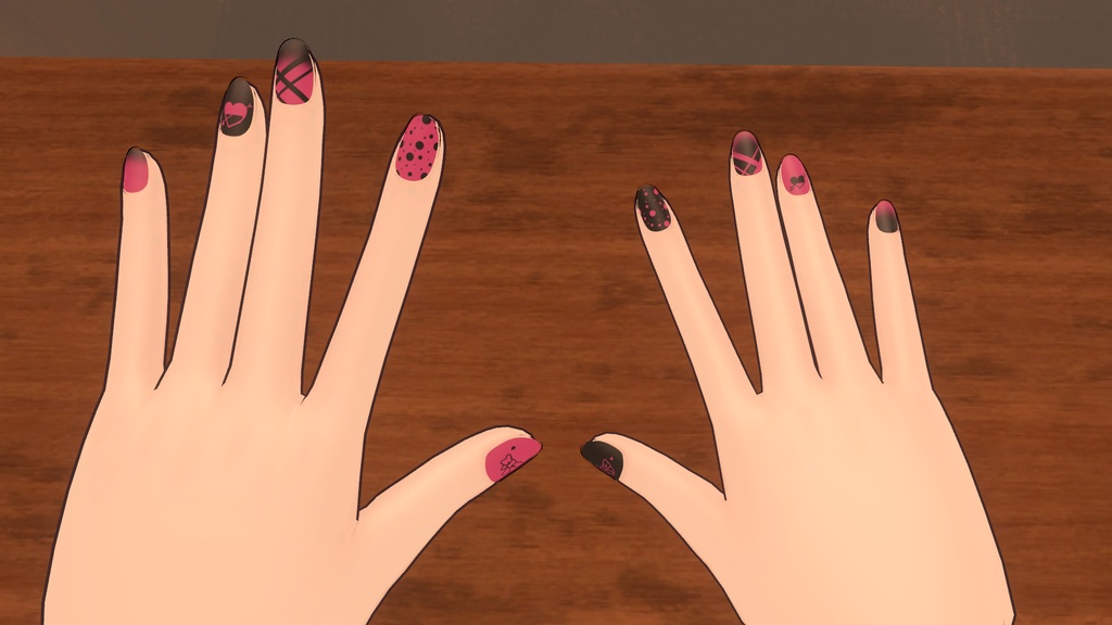 【VRChat 】-舞夜用-まやネイルとメイク maya nail and makeup