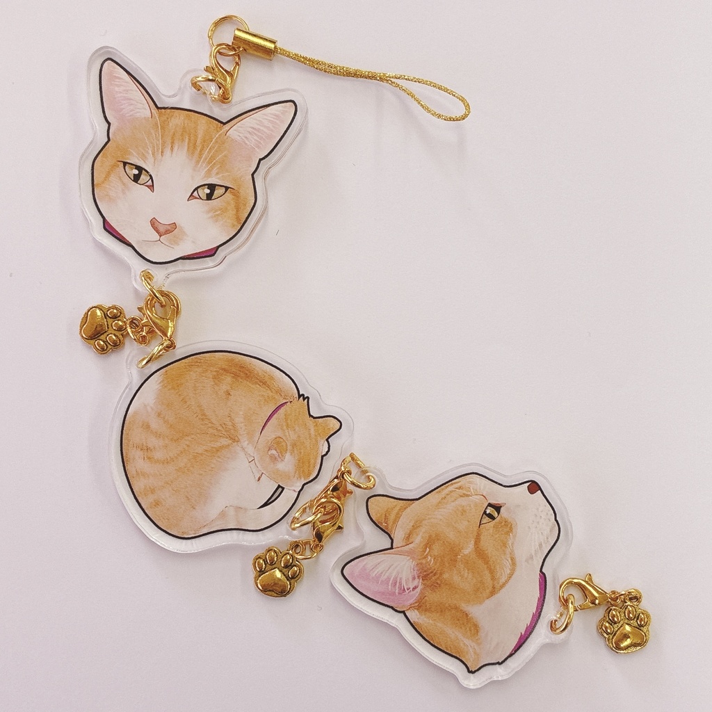 連結できるアクリルキーホルダー【にゃんこ】
