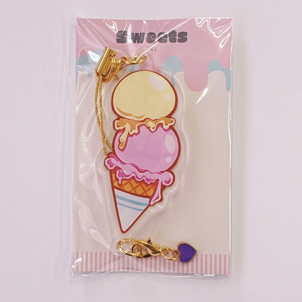 連結できるアクリルキーホルダー【スイーツ】