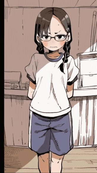 体操服でも!嫌な顔で恥じらいながらパンツを見せて欲しい!!GIF