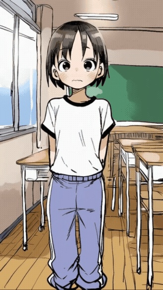 体操服でも!嫌な顔で恥じらいながらパンツを見せて欲しい!!GIF