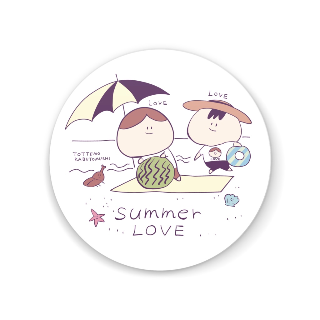 summer LOVE缶ミラー