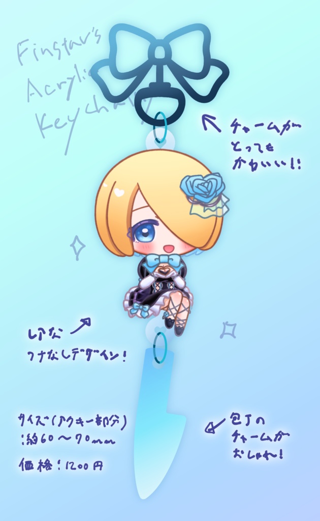 フィンスターのアクキーVol.1 (Cyan)