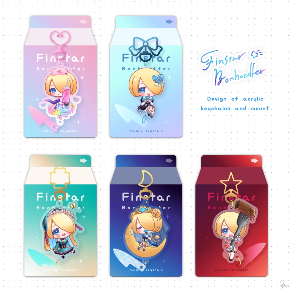 【5個セット】フィンスターのアクキーVol.1 (All)