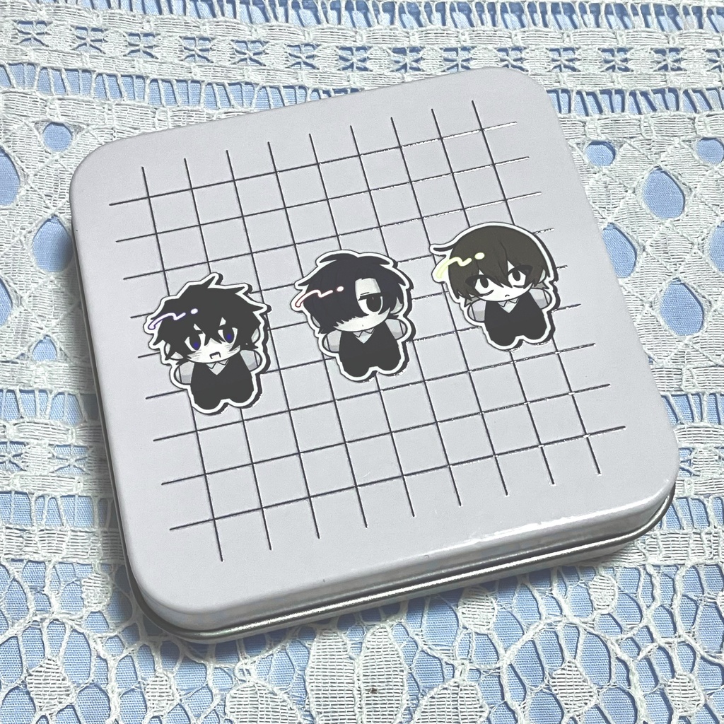 ステッカー入りスクエア缶