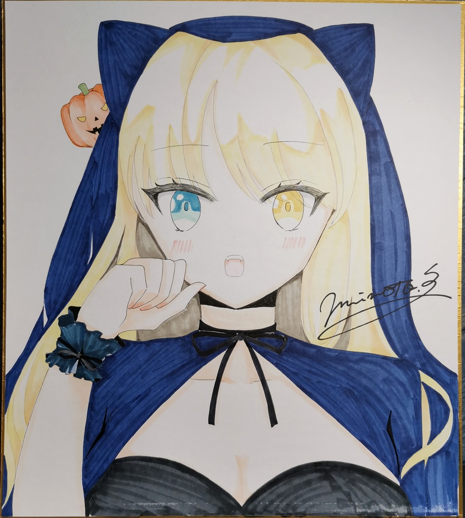 直筆イラスト色紙(022)