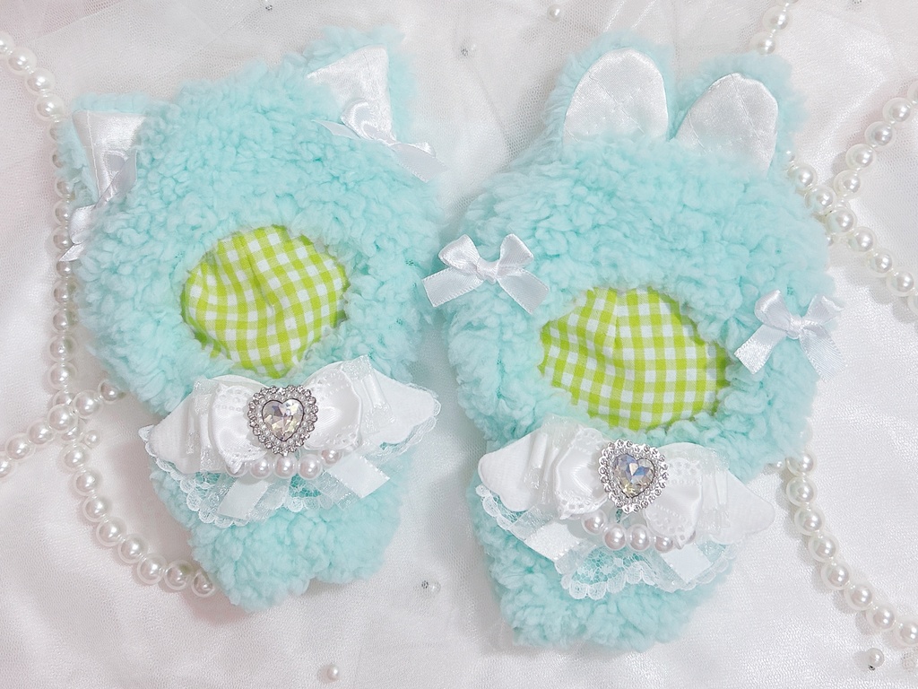 ❈ ミントブルー×ホワイト 着ぐるみ 12cm ❈