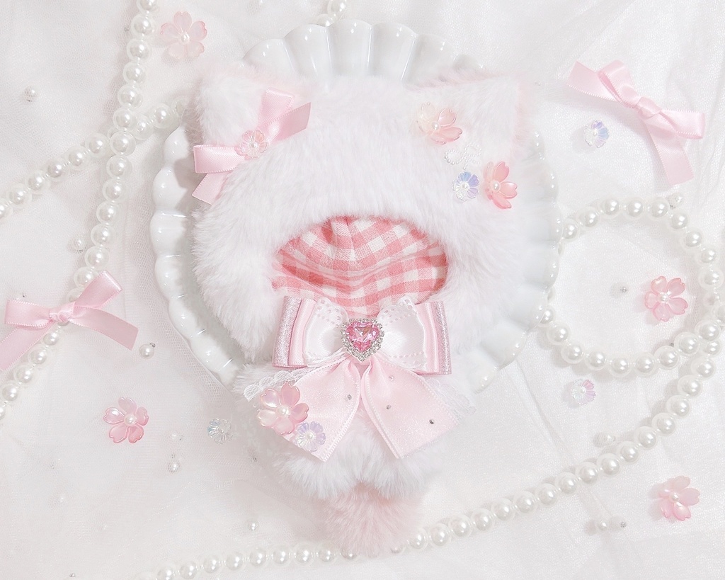 ❀ お花見 ネコ ぬい服 12cm ❀ - 🤍sasimi🤍 - BOOTH