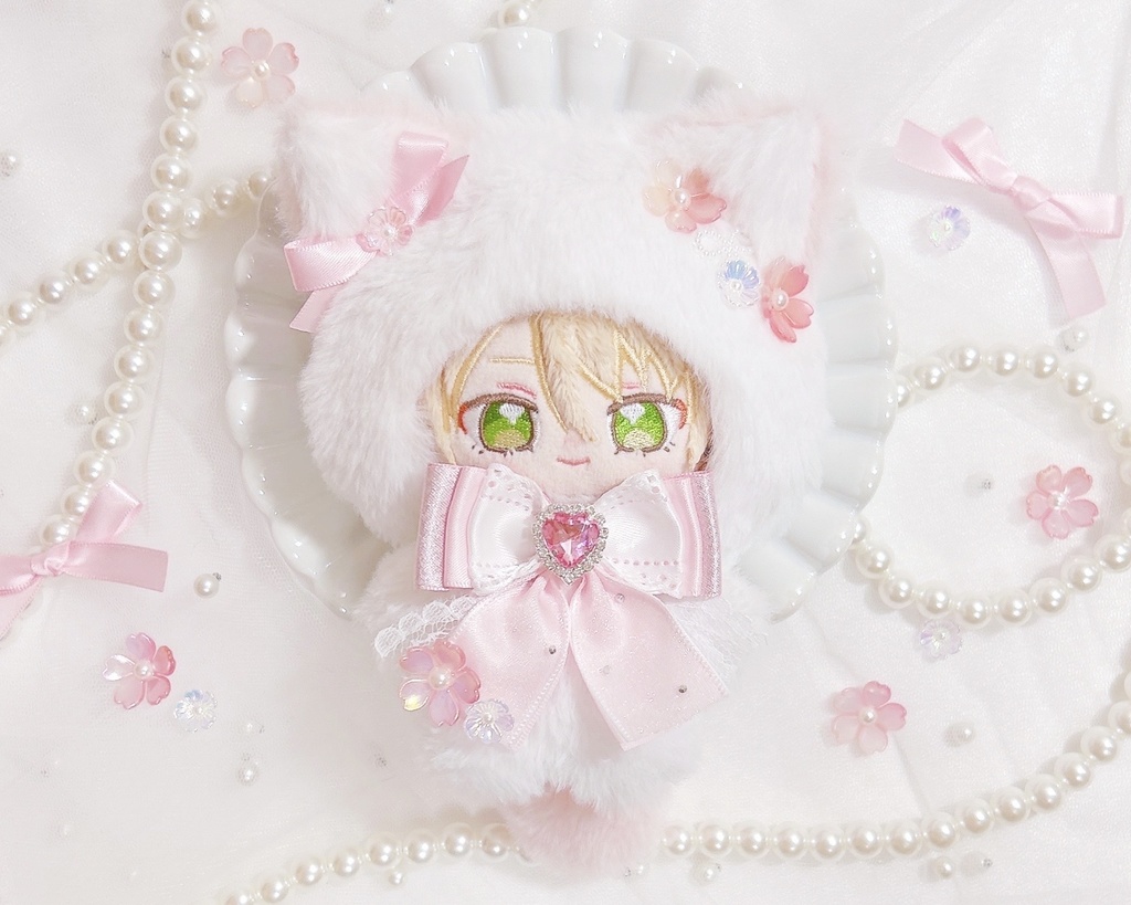 ❀ お花見 ネコ ぬい服 12cm ❀