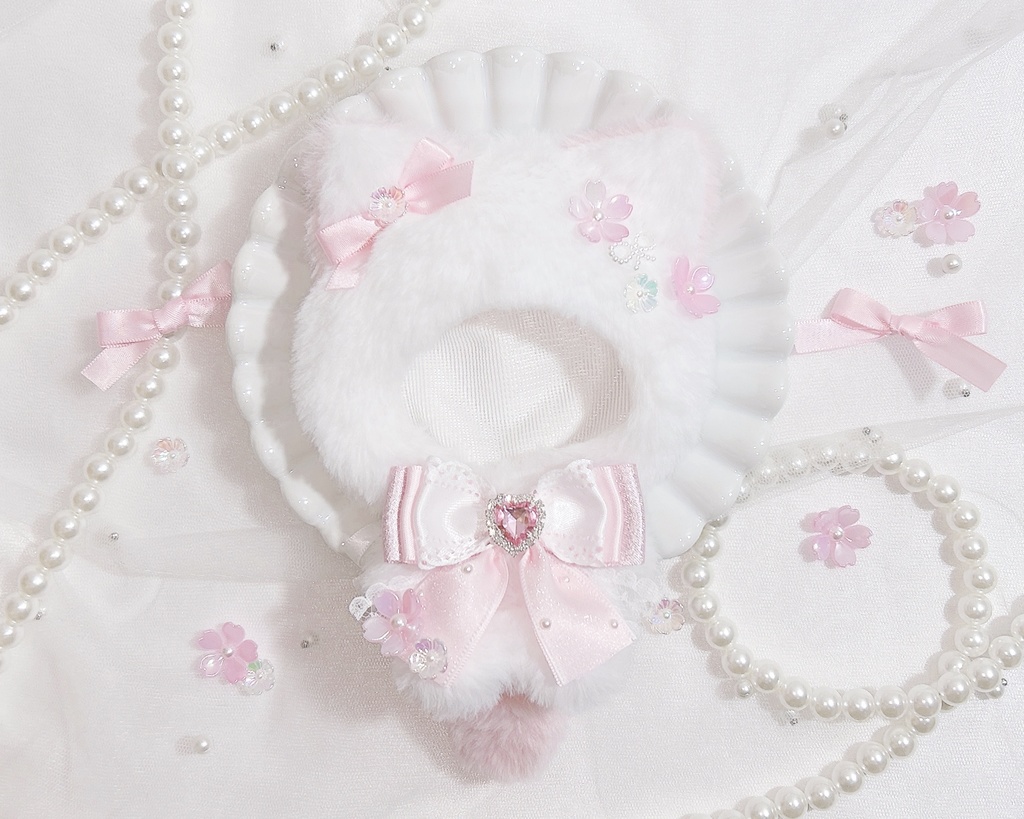 お花見 ネコ ぬい服 12cm ピンク